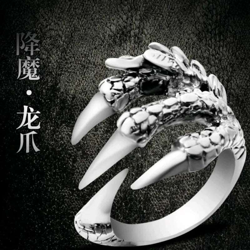1pcs Titanium Steel Eagle Dragon Claw Halloween Skull Ring - Bilankas.world