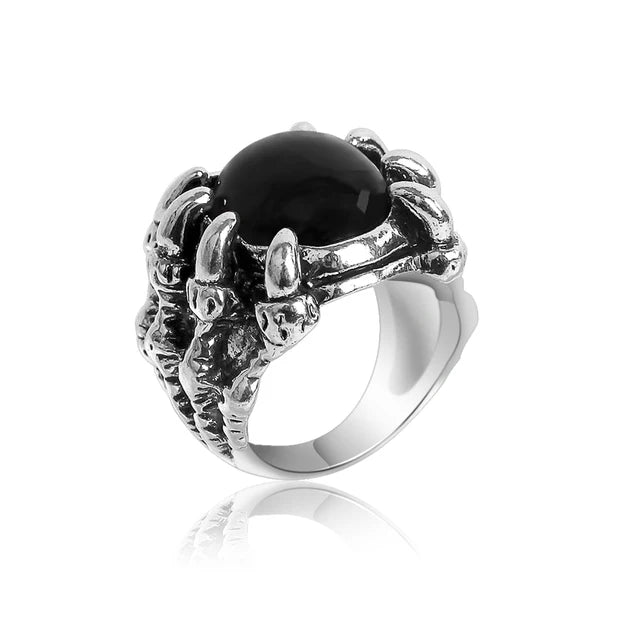 1pcs Titanium Steel Eagle Dragon Claw Halloween Skull Ring - Bilankas.world