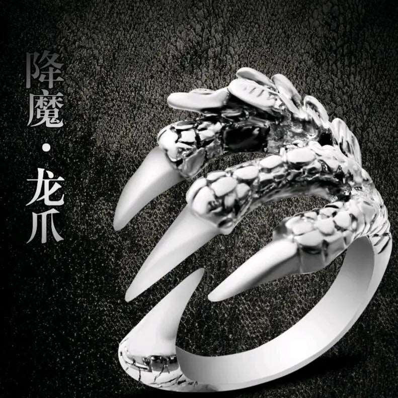 1pcs Titanium Steel Eagle Dragon Claw Halloween Skull Ring - Bilankas.world