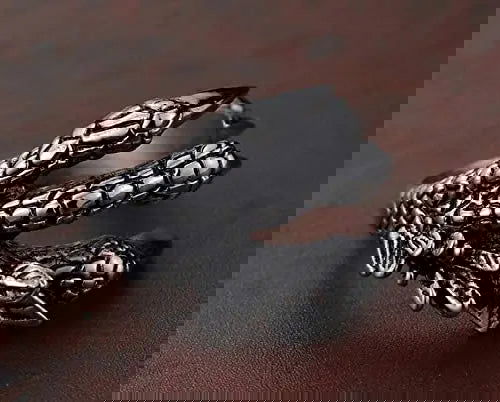 1pcs Titanium Steel Eagle Dragon Claw Halloween Skull Ring - Bilankas.world
