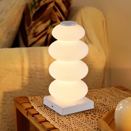 Stacked Pebble Mood Lamp with Charging Base