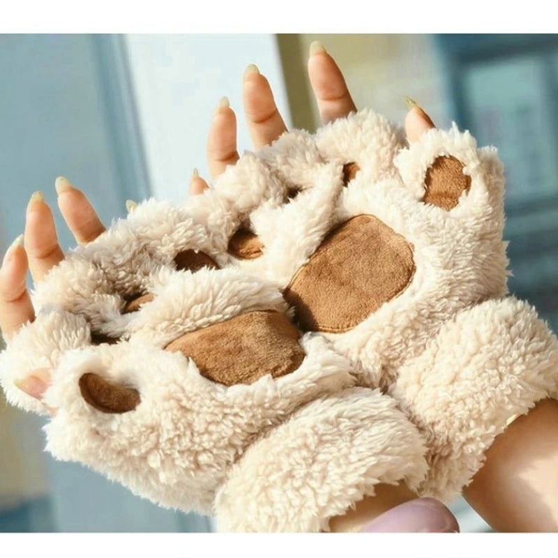 Bear Plush Cat Paw Claw Gloves - Bilankas.world
