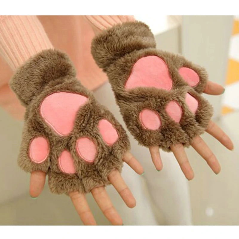 Bear Plush Cat Paw Claw Gloves - Bilankas.world
