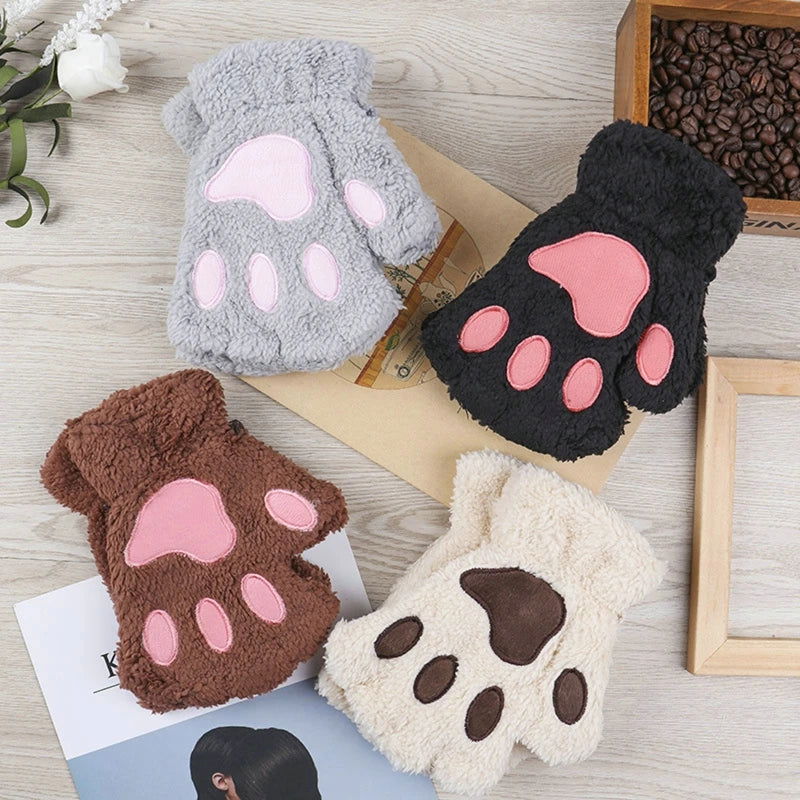 Bear Plush Cat Paw Claw Gloves - Bilankas.world