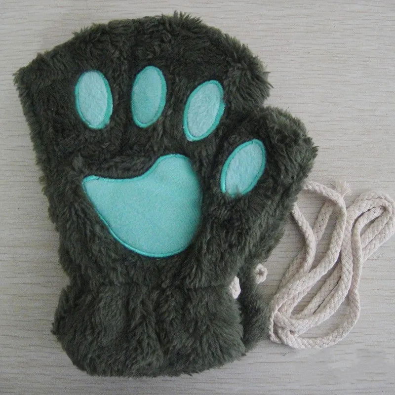 Bear Plush Cat Paw Claw Gloves - Bilankas.world