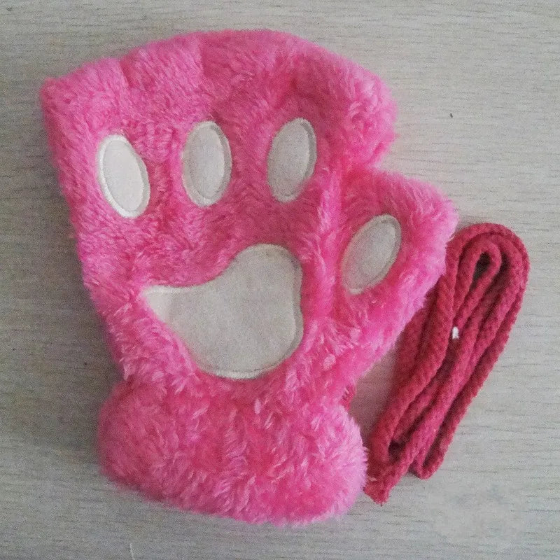 Bear Plush Cat Paw Claw Gloves - Bilankas.world
