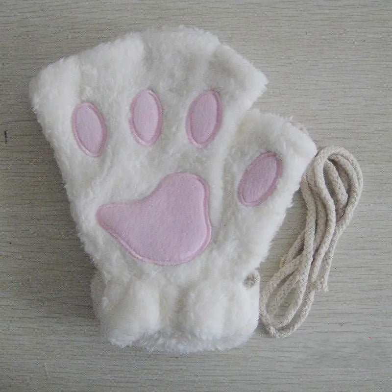 Bear Plush Cat Paw Claw Gloves - Bilankas.world