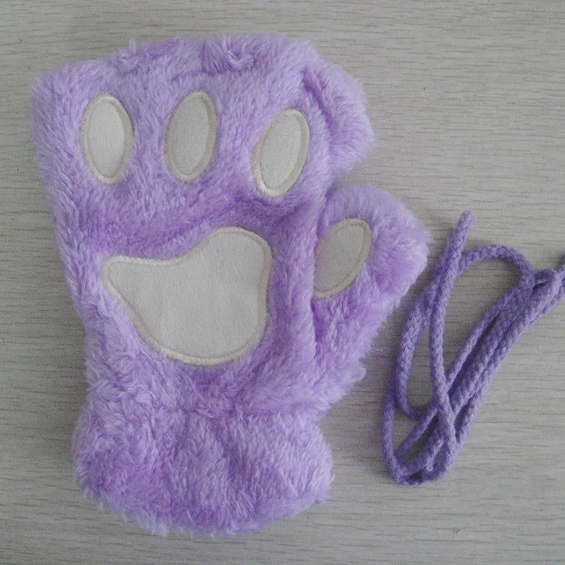 Bear Plush Cat Paw Claw Gloves - Bilankas.world