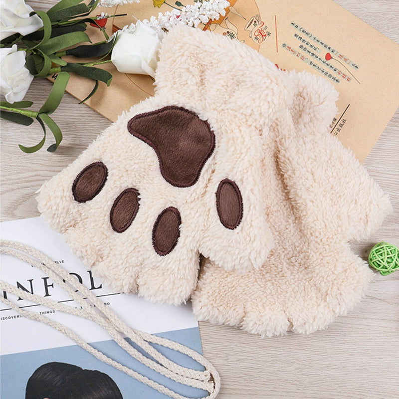 Bear Plush Cat Paw Claw Gloves - Bilankas.world