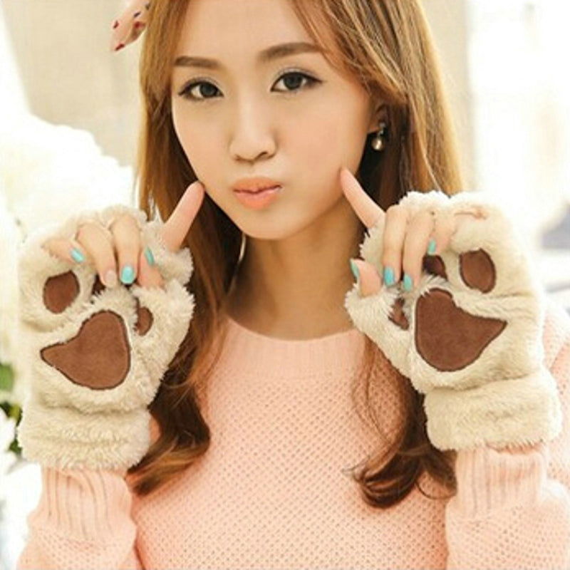 Bear Plush Cat Paw Claw Gloves - Bilankas.world