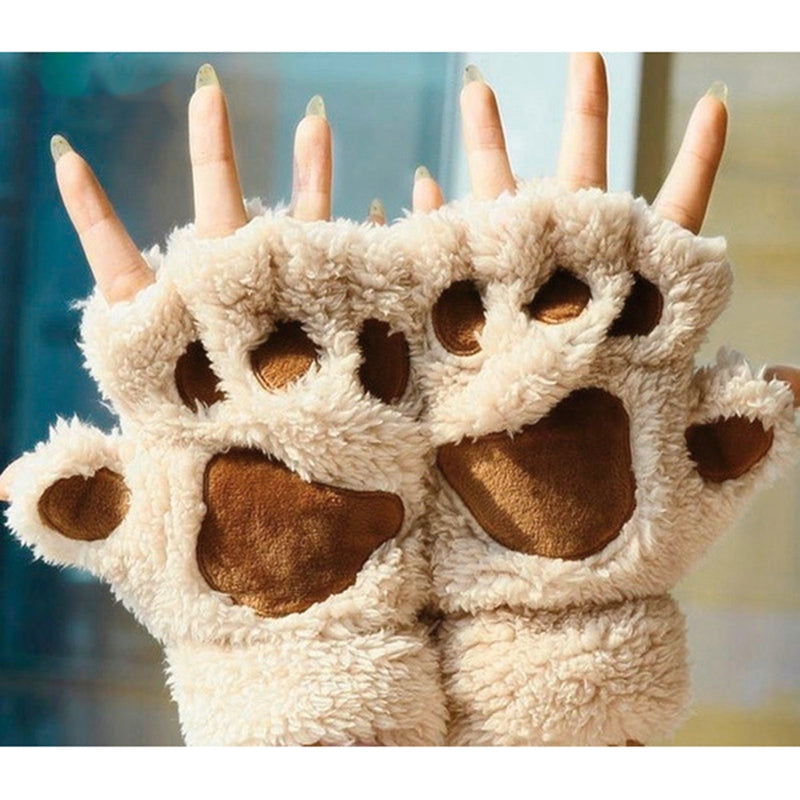 Bear Plush Cat Paw Claw Gloves - Bilankas.world