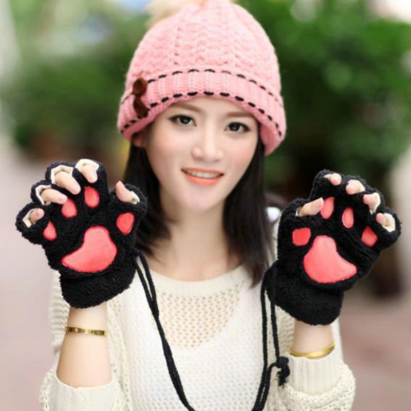 Bear Plush Cat Paw Claw Gloves - Bilankas.world