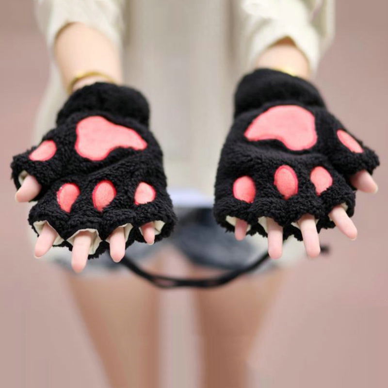 Bear Plush Cat Paw Claw Gloves - Bilankas.world