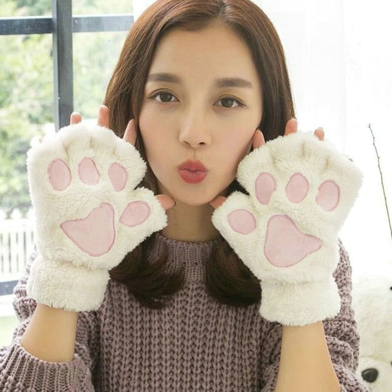 Bear Plush Cat Paw Claw Gloves - Bilankas.world