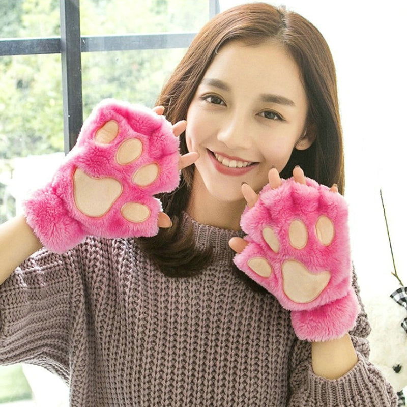 Bear Plush Cat Paw Claw Gloves - Bilankas.world