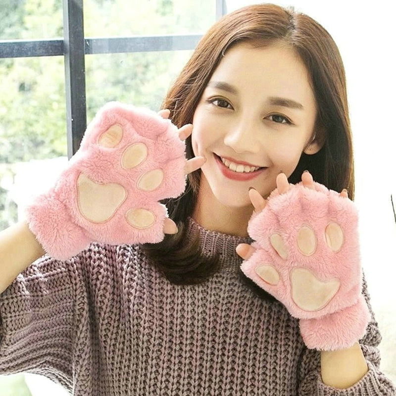 Bear Plush Cat Paw Claw Gloves - Bilankas.world