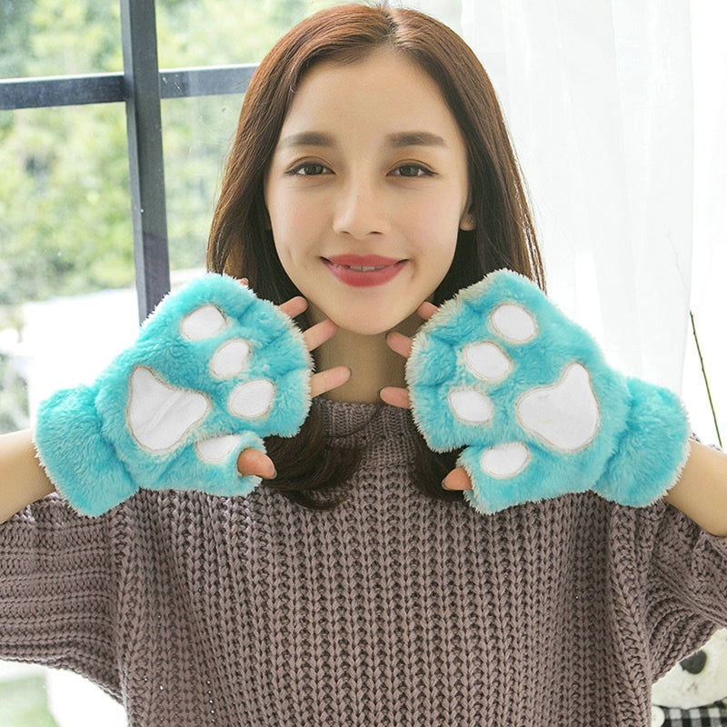Bear Plush Cat Paw Claw Gloves - Bilankas.world