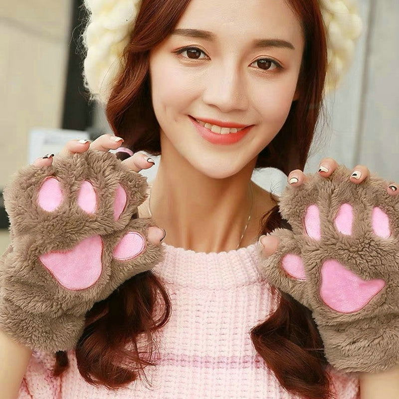 Bear Plush Cat Paw Claw Gloves - Bilankas.world