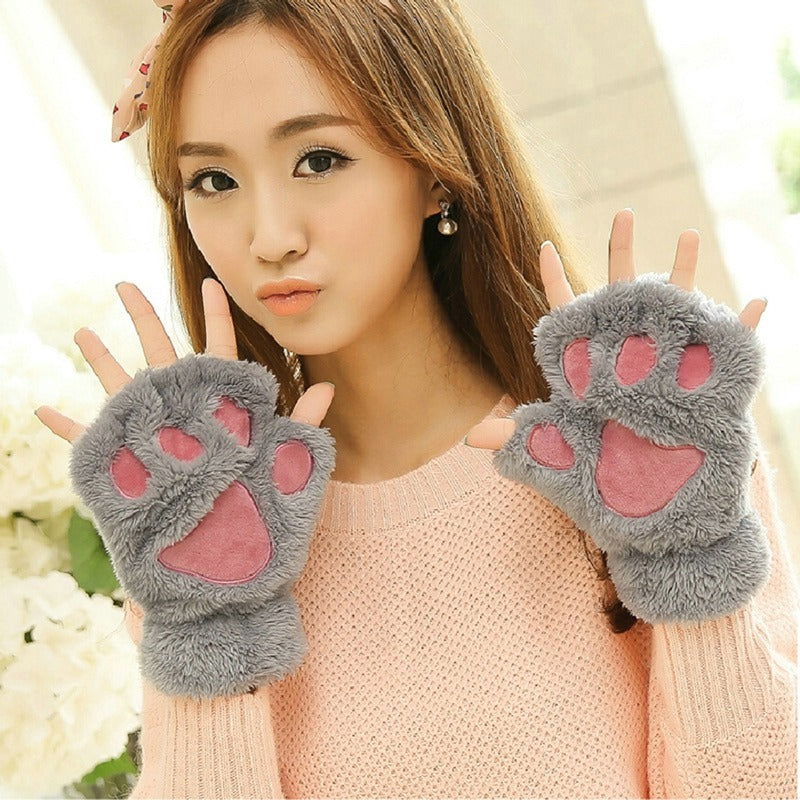 Bear Plush Cat Paw Claw Gloves - Bilankas.world