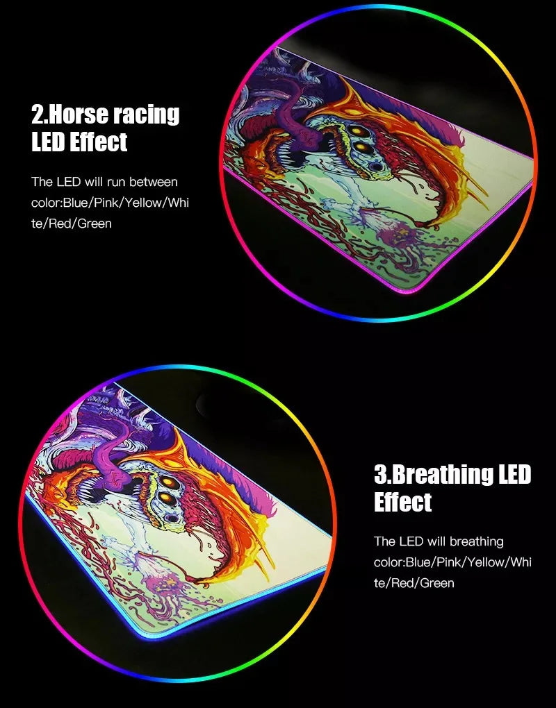 Ultimate Gaming Desk Setup: RGB XXL Mouse Pad - Ideal Gift for Gamers! Includes SteelSeries Mat and Backlit Keyboard