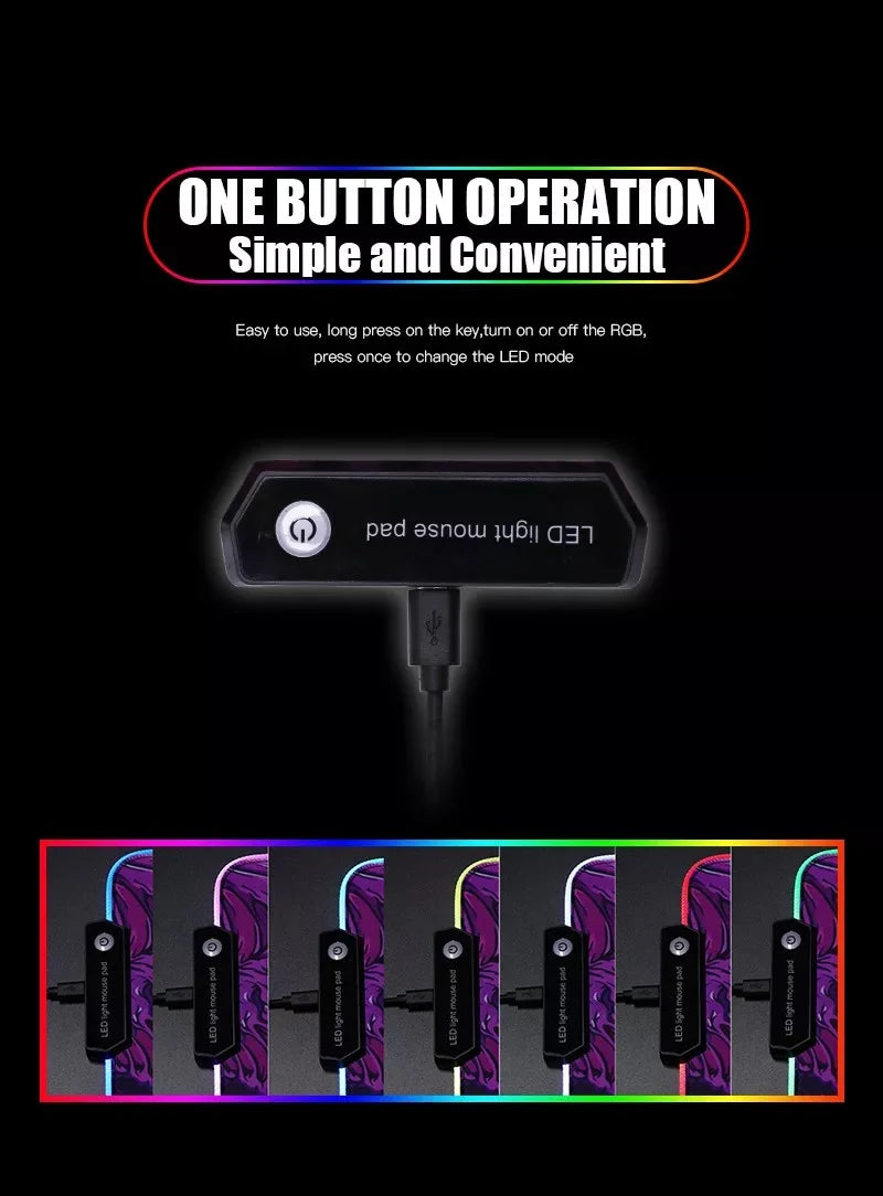Ultimate Gaming Desk Setup: RGB XXL Mouse Pad - Ideal Gift for Gamers! Includes SteelSeries Mat and Backlit Keyboard