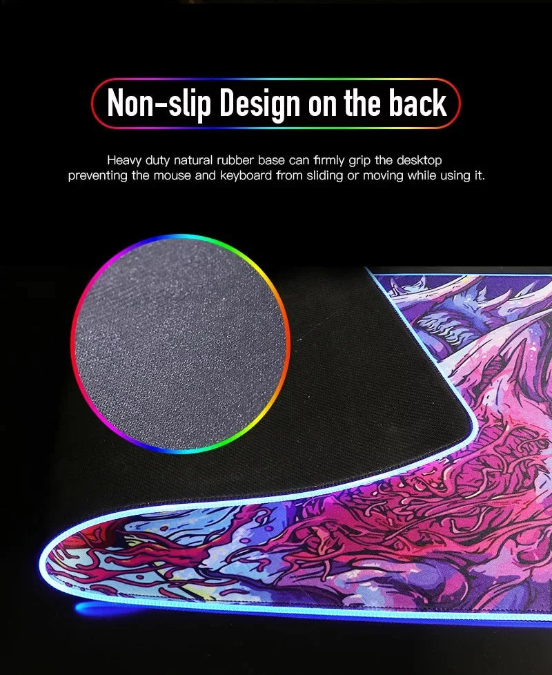 Ultimate Gaming Desk Setup: RGB XXL Mouse Pad - Ideal Gift for Gamers! Includes SteelSeries Mat and Backlit Keyboard