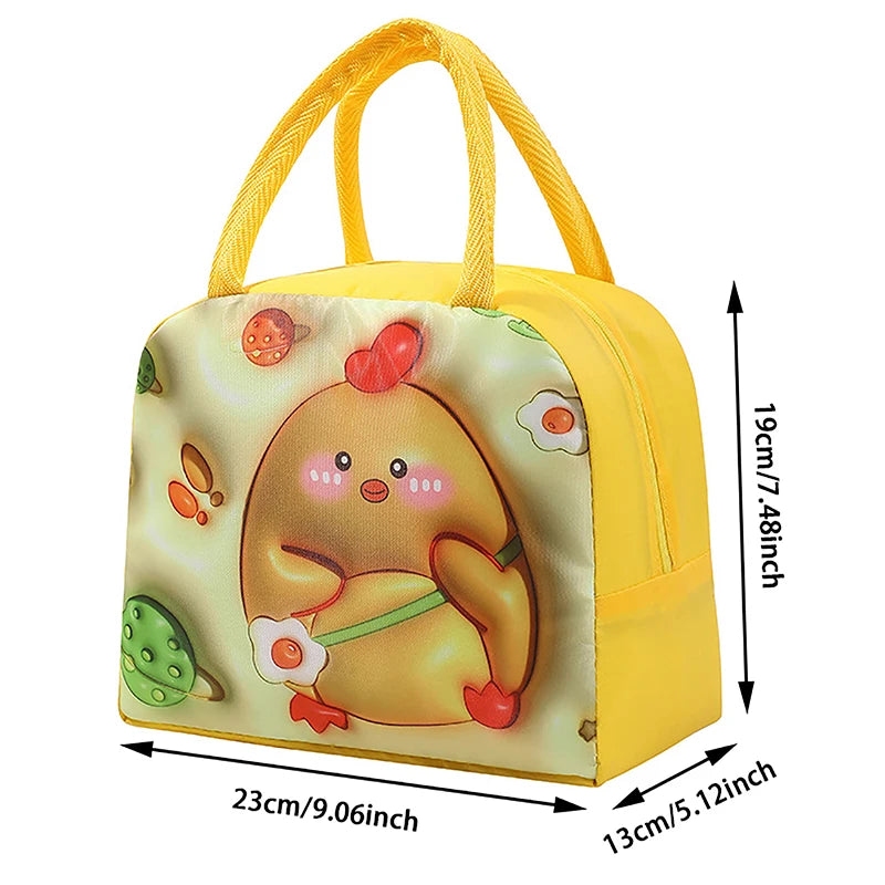 Portable 3D Cartoon Thermal Lunch Bag - Bilankas.world