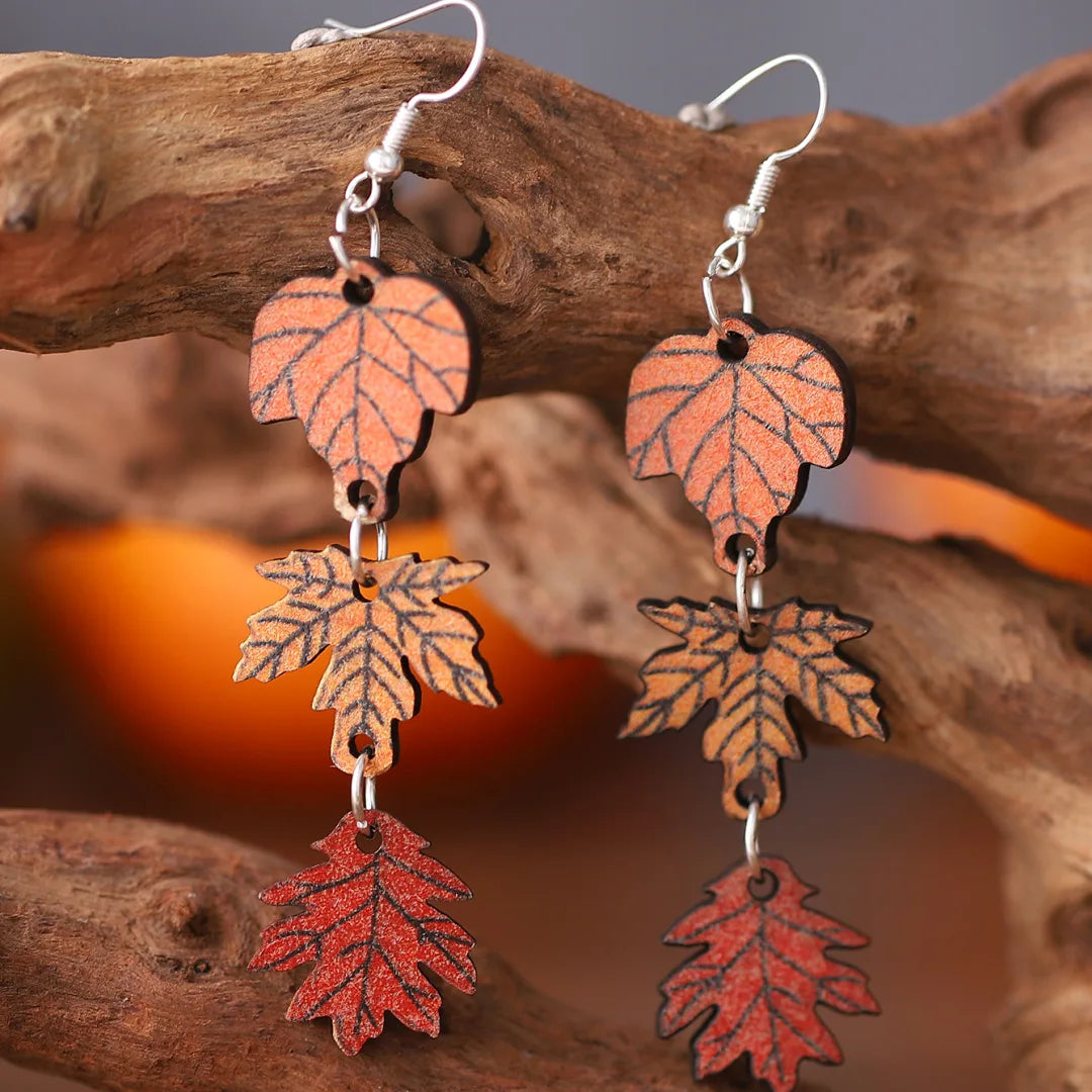 Autumn Thanksgiving Wooden Long Earrings: A Stylish and Seasonal Accessory - Bilankas.world