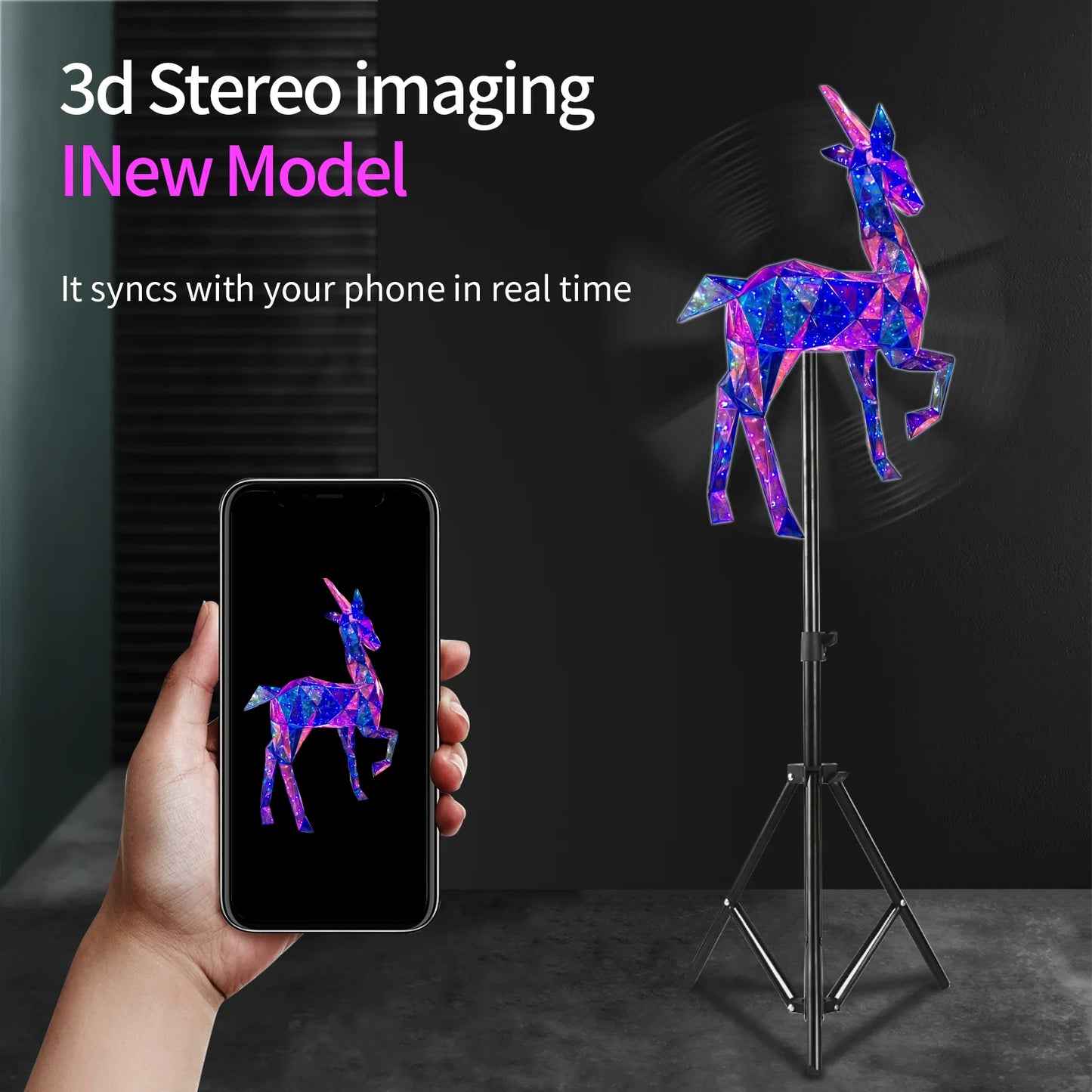 3D Holographic Fan Projector – WiFi LED Display A Unique Eye-Catching and Memorable Gift(42-100CM)