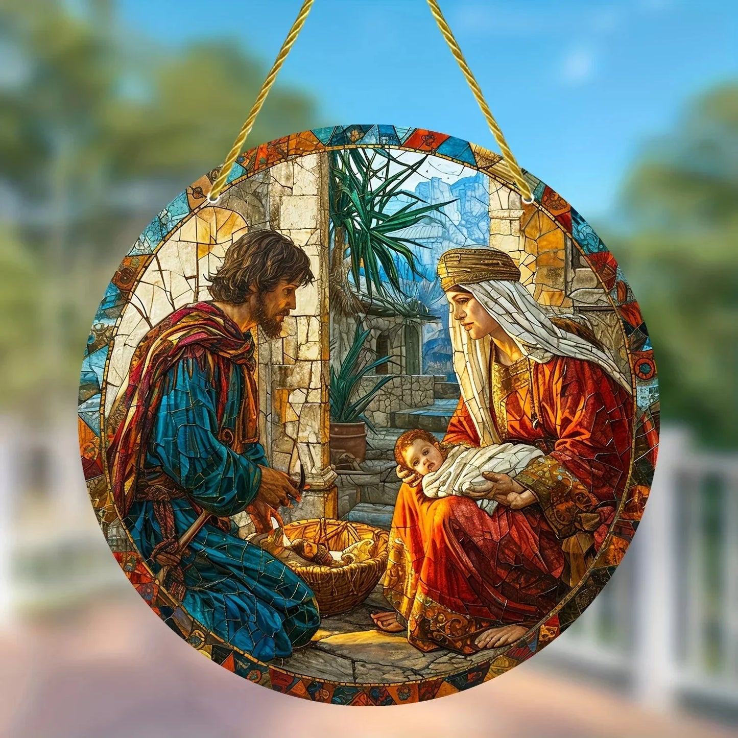 Enchanting Acrylic Sun Catcher - Stained Glass Window Hanger for Elegant Decor