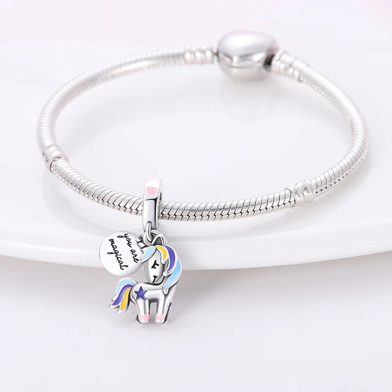 Glowing Elegance: 925 Sterling Silver Charm Beads for 3mm Bracelets – A Radiant Gift Choice