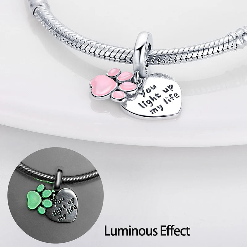 Glowing Elegance: 925 Sterling Silver Charm Beads for 3mm Bracelets – A Radiant Gift Choice