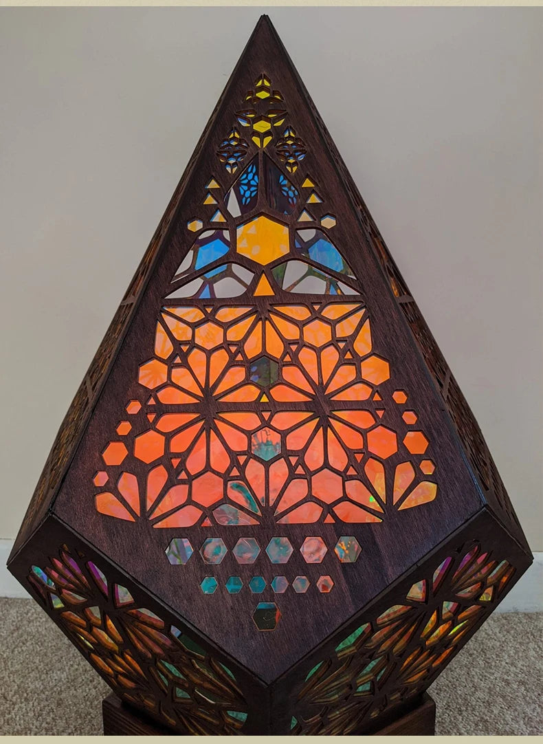 Boho Glow Wooden Projection Lamp – A Light That Dances