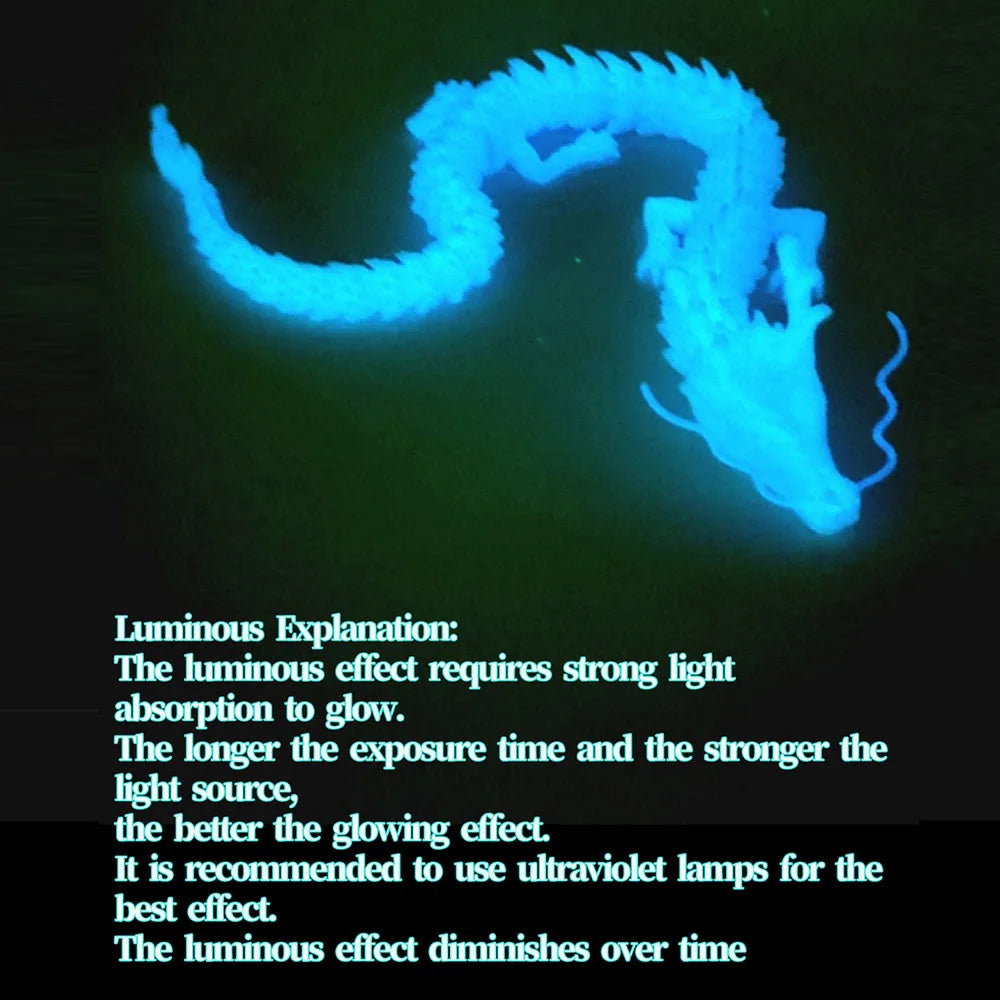 Luminous 3D Printed Dragon Figurine: A Fascinating and Unusual Collectible Toy - Bilankas.world