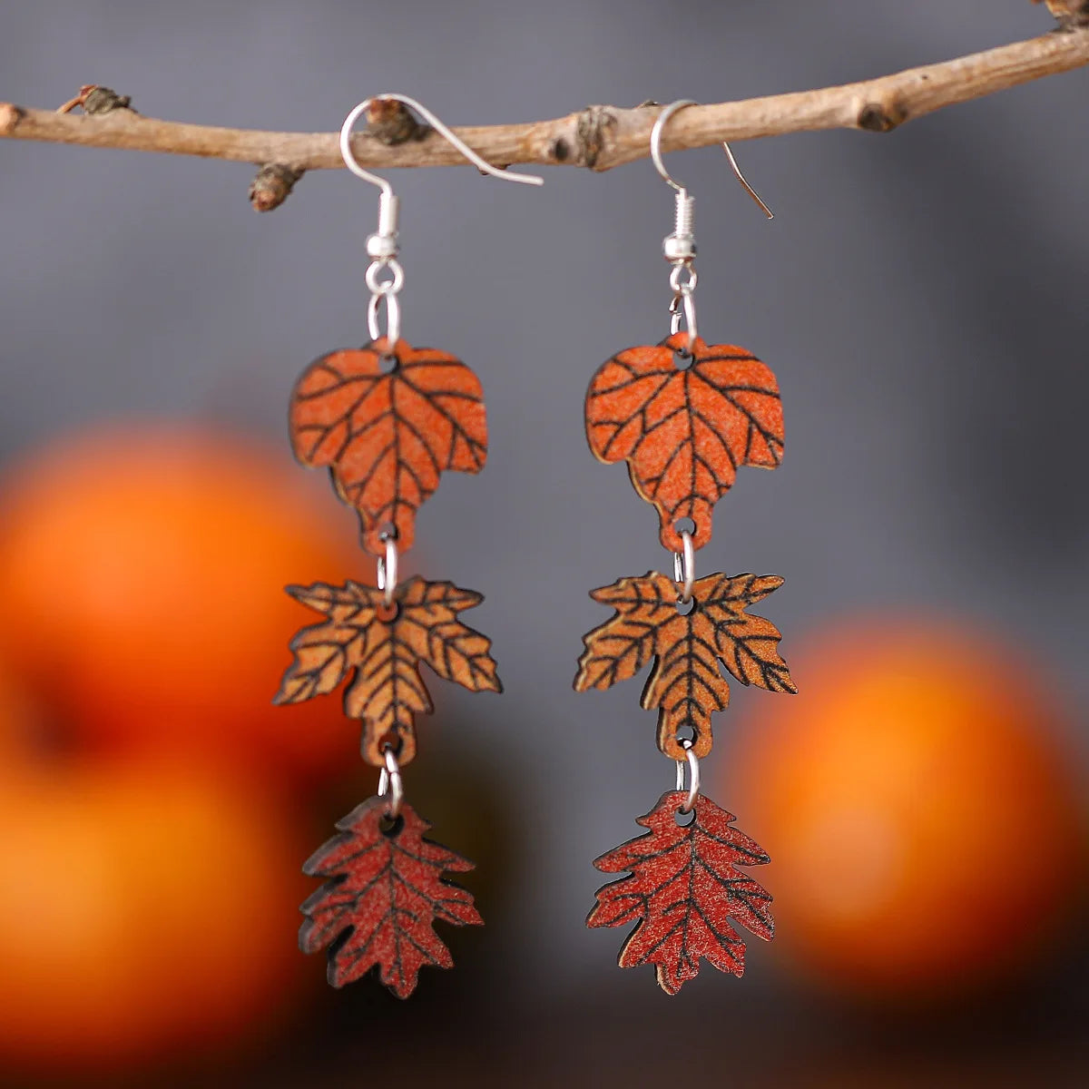 Autumn Thanksgiving Wooden Long Earrings: A Stylish and Seasonal Accessory - Bilankas.world