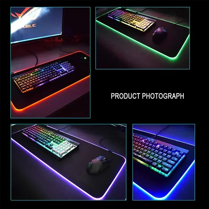 RGB Backlight Gaming Mouse Pad – XXL Luminous Desk Mat