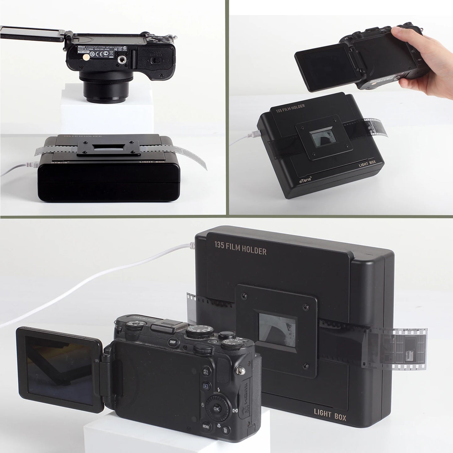 Multi-Format Film Scanner Light Box for 135, 120, and 4X5 Slides & Negatives to Digital Conversion - Bilankas.world