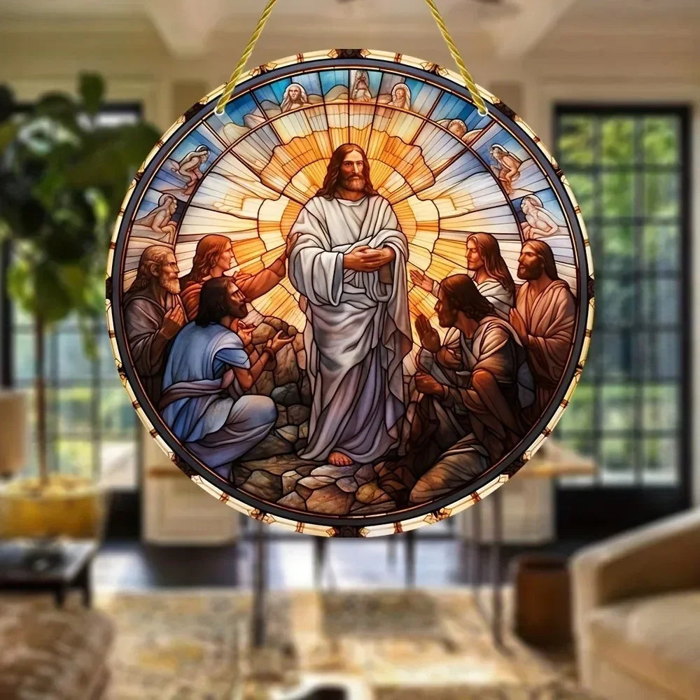 Enchanting Acrylic Sun Catcher - Stained Glass Window Hanger for Elegant Decor
