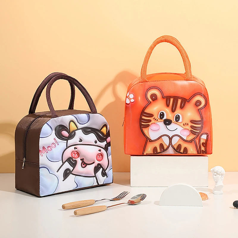 Portable 3D Cartoon Thermal Lunch Bag - Bilankas.world