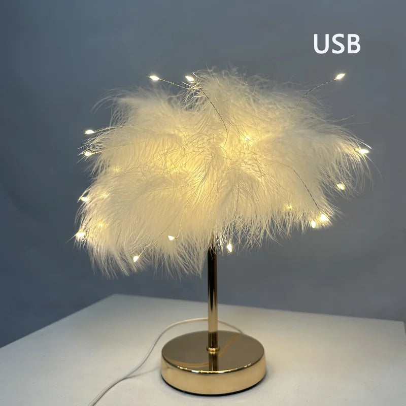 Whisper Glow – Feather Lamp for Calm Corners and Cozy Nights