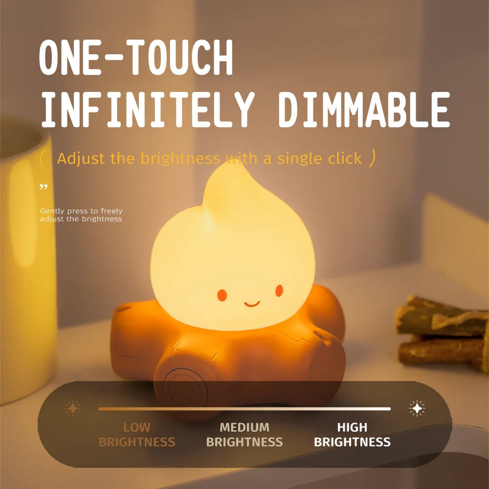 Rechargeable Cute Tree Stump Night Lamp – Cozy LED Glow for Bedrooms & Relaxing Spaces