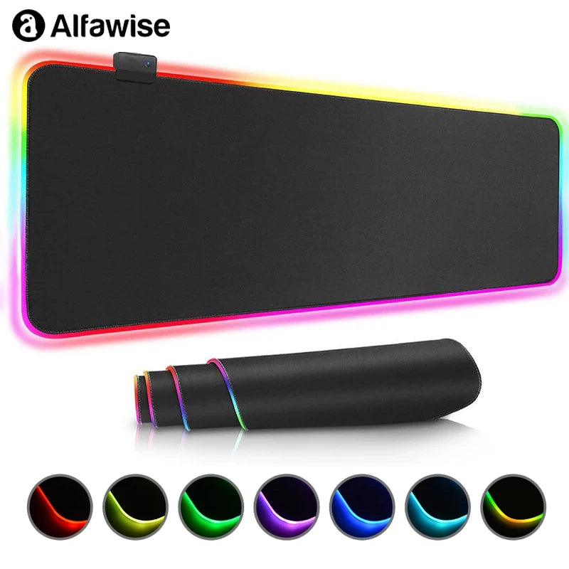 RGB LED Light Gaming Mouse Pad – Large & Waterproof