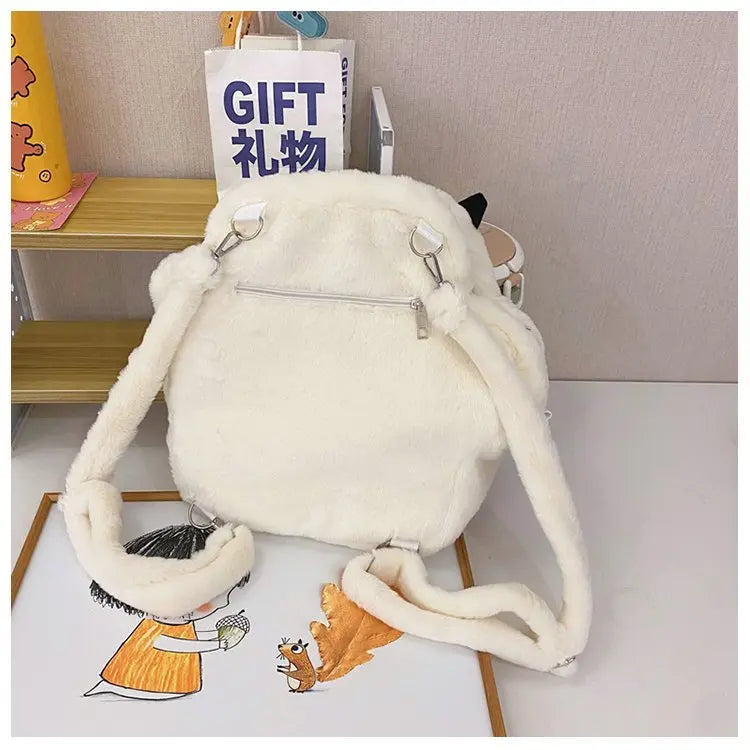 Cute Cat Claw Backpack Plush Crossbody - Bilankas.world