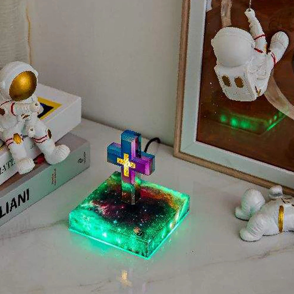 Magnetic Levitating Cross – Floating Christian Cross LED Night Light Desktop Decoration