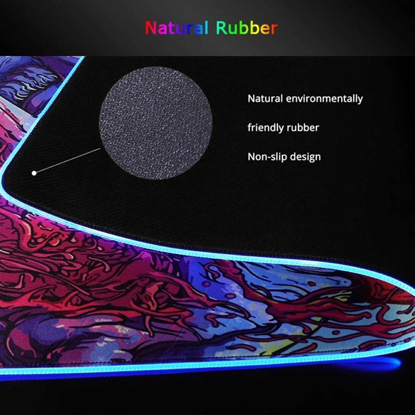 RGB Backlight Gaming Mouse Pad – XXL Luminous Desk Mat