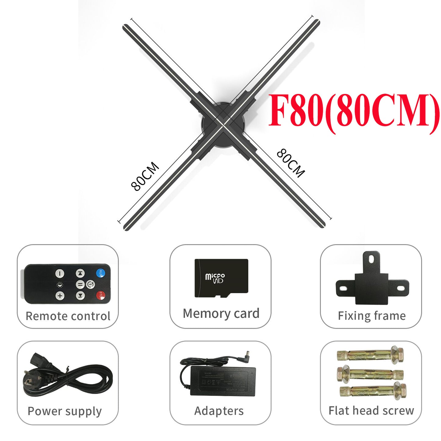 3D Holographic Fan Projector – WiFi LED Display A Unique Eye-Catching and Memorable Gift(42-100CM)