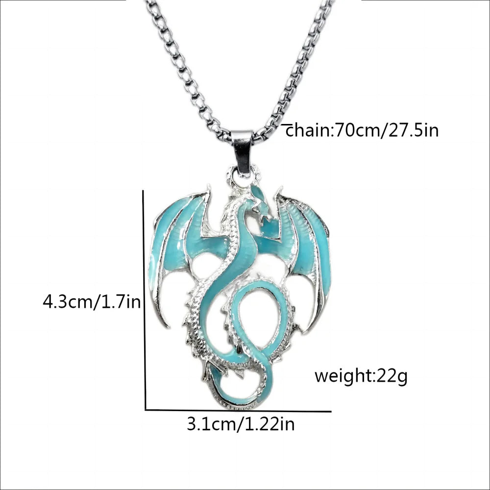 Luminous Alloy Dragon Pendant: A Unique and Cool Accessory Gift for the Bold - Bilankas.world