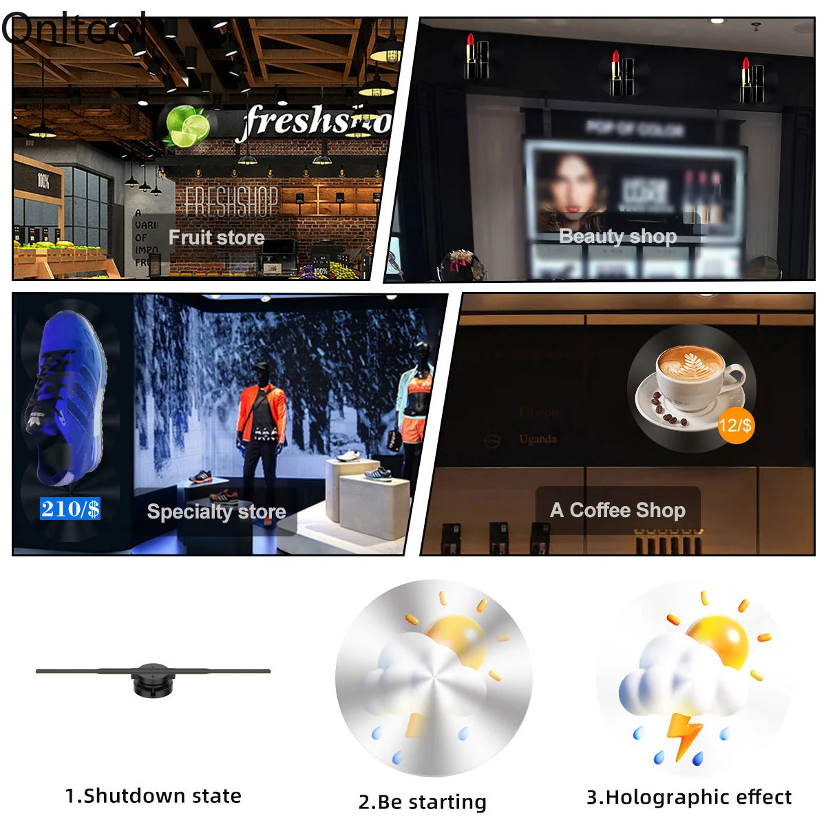 3D Holographic Fan Projector – WiFi LED Display A Unique Eye-Catching and Memorable Gift(42-100CM)