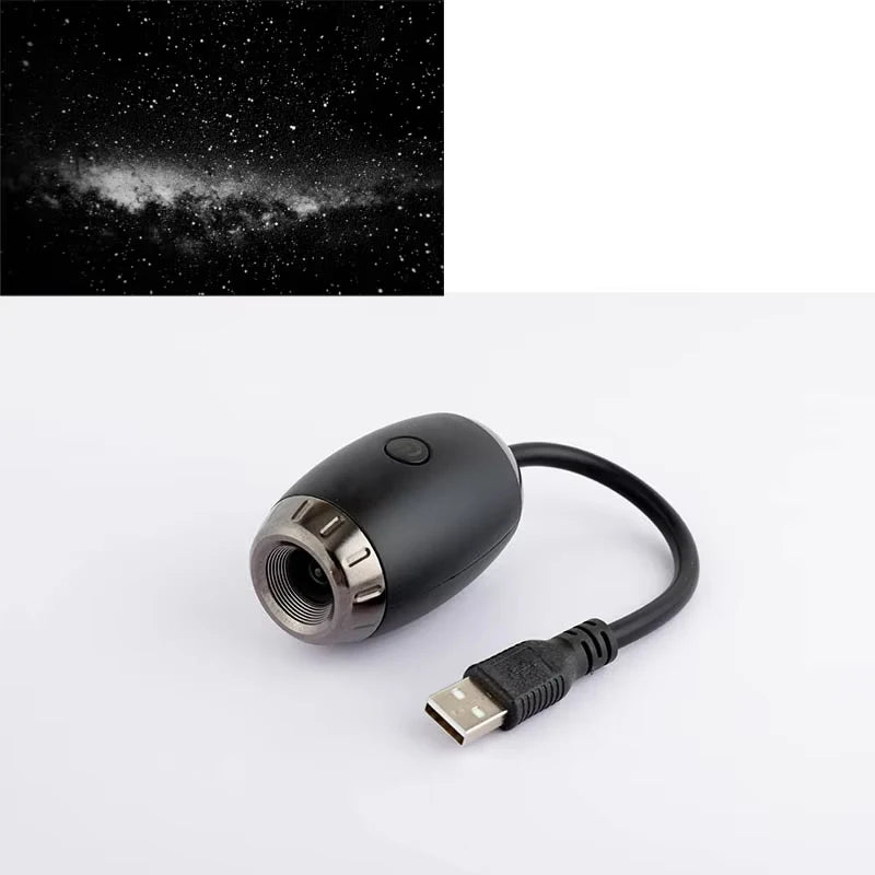 Starry Sky Galaxy Projector, LED Night Light | USB Dreamy Room & Car Light
