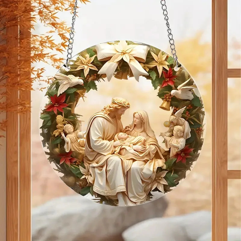 Enchanting Acrylic Sun Catcher - Stained Glass Window Hanger for Elegant Decor